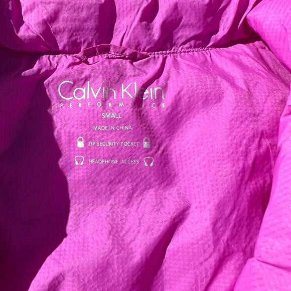 CALVIN KLEIN PERFORMANCE, pink, zip up, vest, women's size S - Picture 12 of 12